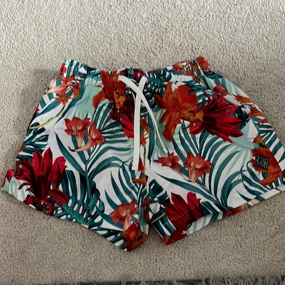 floral swimming trunks